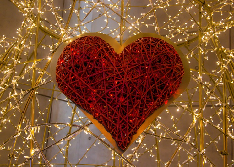 heart made of lights