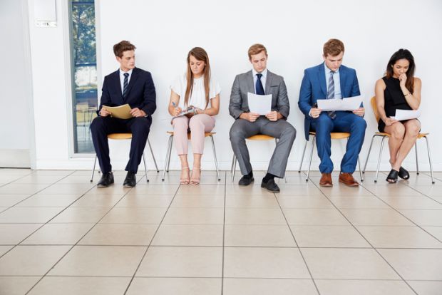 people waiting for job interview